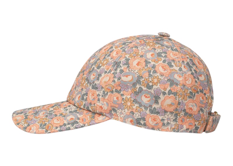 Gucci x Liberty London Floral Baseball Velcro Strap Cap Pink/Light