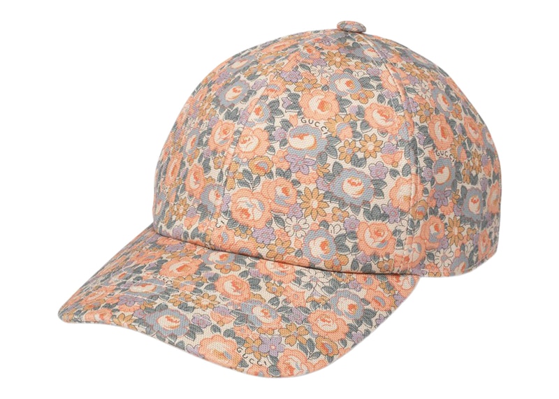 Gucci x Liberty London Floral Baseball Velcro Strap Cap Pink/Light