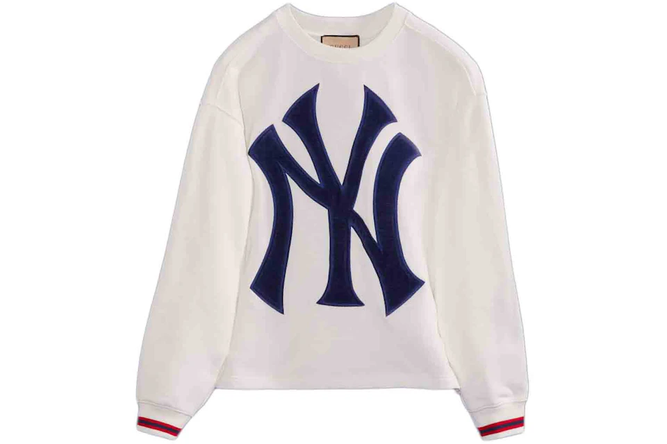 Gucci x MLB 2022 Cotton Jersey Sweatshirt with Patch White - SS22 - ES