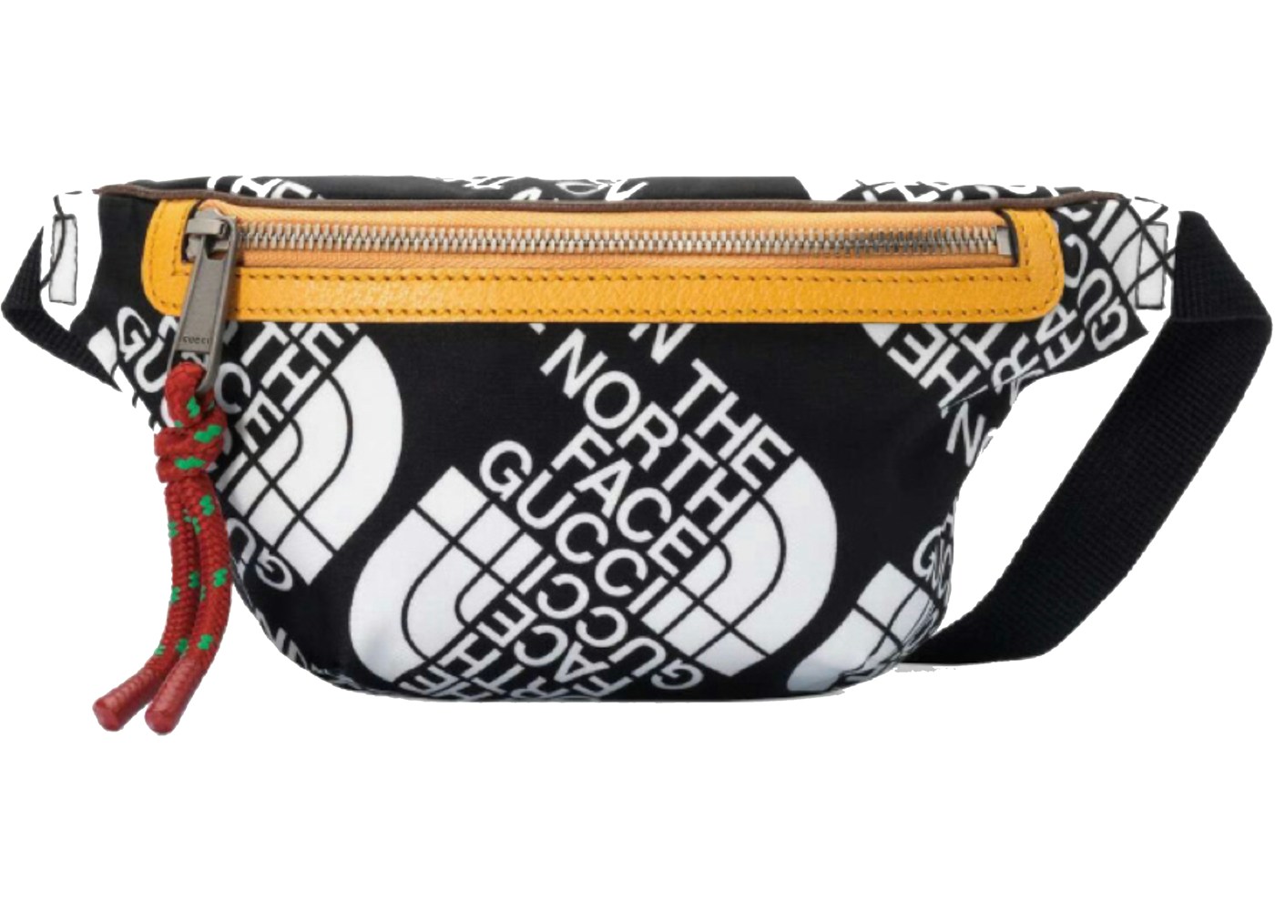 Gucci X The North Face Belt Bag Black White In Canvas With Antique Silver Tone