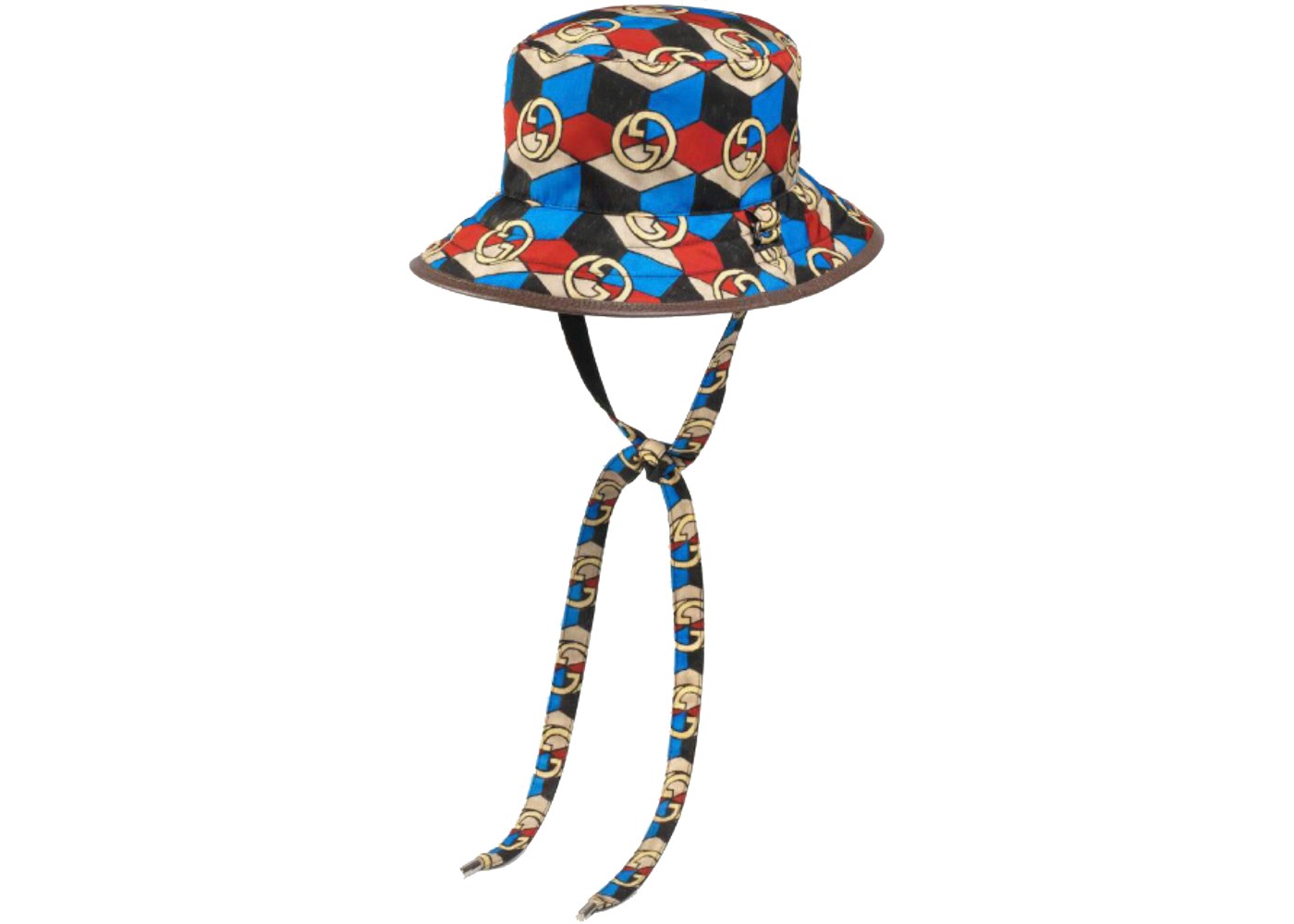 Gucci X The North Face Online Exclusive Self Tie Nylon Hat Multicolor In Canvas With Antique Silver Tone Gucci X The North Face Online Exclusive Self Tie Nylon Hat Multicolor In Canvas With Antique Silver Tone