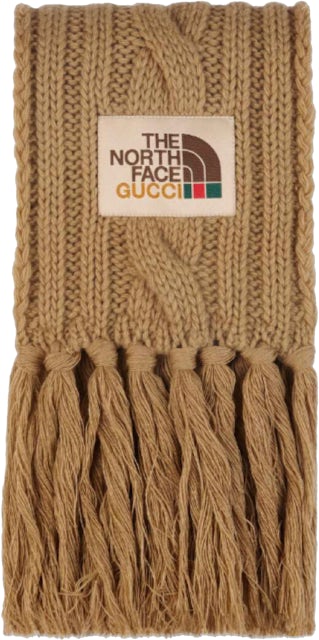 The North Face X Gucci Wool Scarf in Beige - Gucci