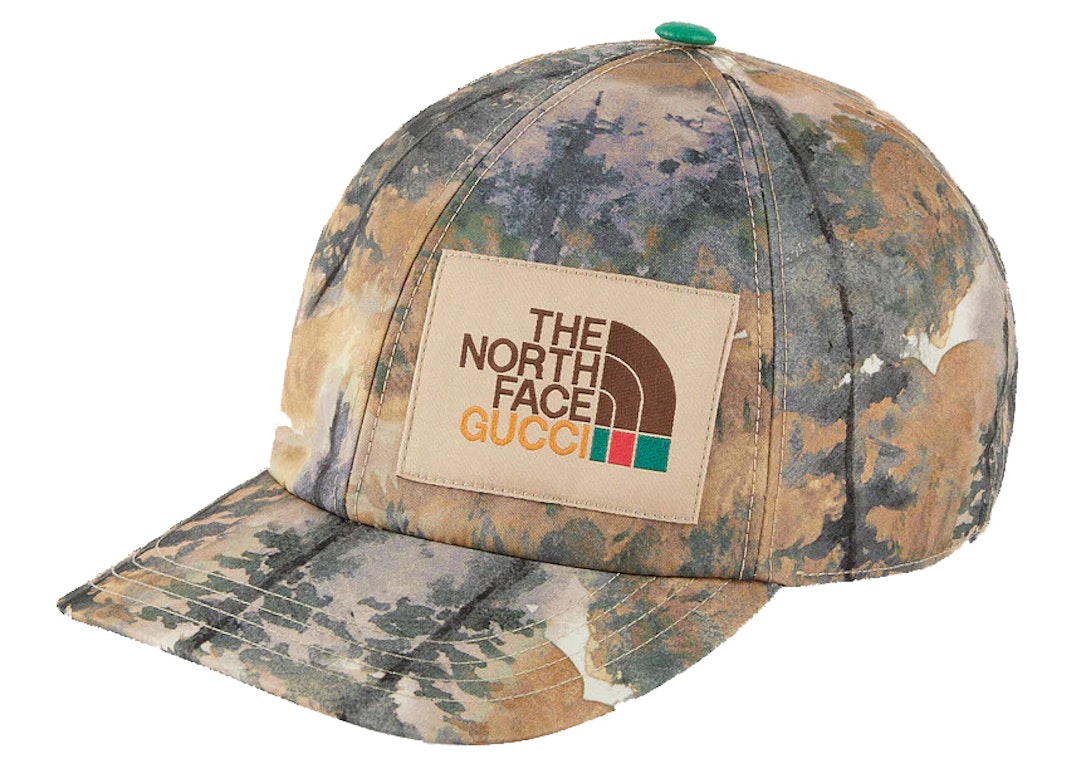 Pre-owned Gucci X The North Face Baseball Hat Forest Print