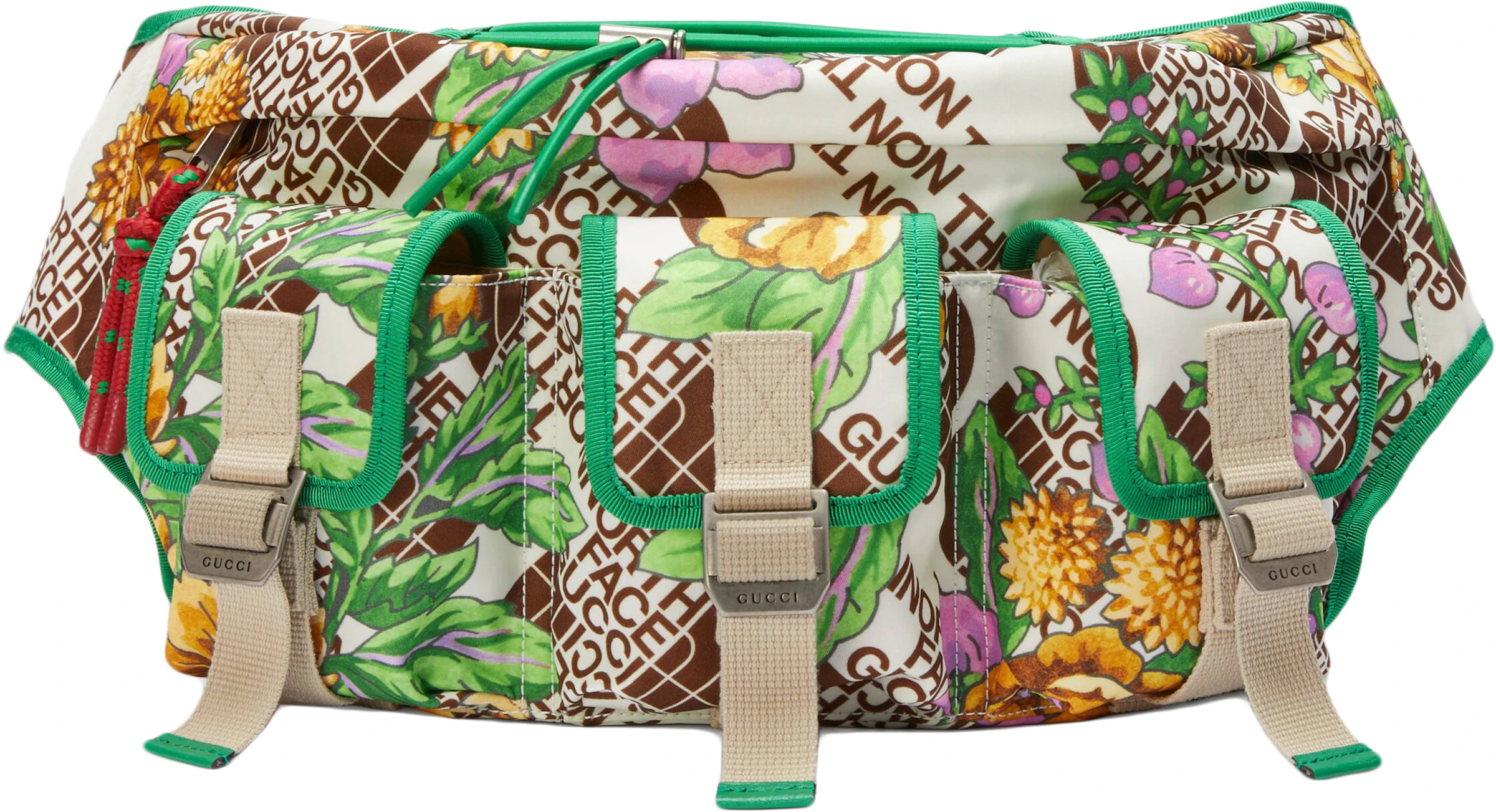 Gucci x The North Face Belt Bag Green Multi in Canvas with Antique  Silver-tone - US