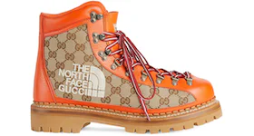 Gucci x The North Face Canvas Leather Boot Beige Orange (Women's)