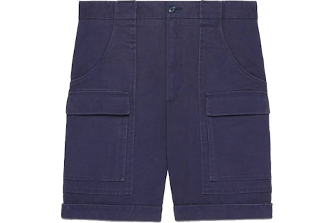 Gucci x The North Face Canvas Shorts Blue Men s SS21 US