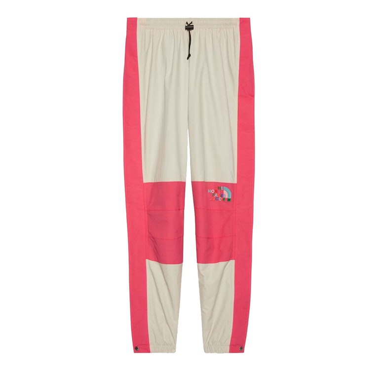 Pre-owned Gucci X The North Face Cotton Pants White/dark Pink