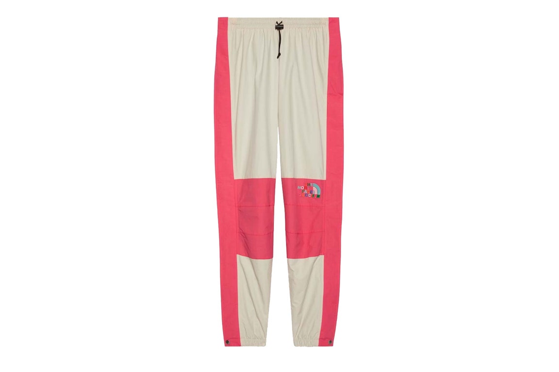Pre-owned Gucci X The North Face Cotton Pants White/dark Pink
