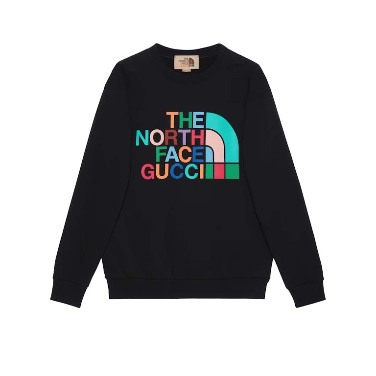 Pre-owned Gucci X The North Face Cotton Sweatshirt Black/multicolor