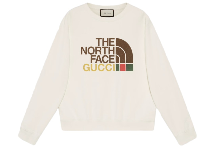 Sudadera de algodon Gucci x The North Face marfil Hombre FW21 MX