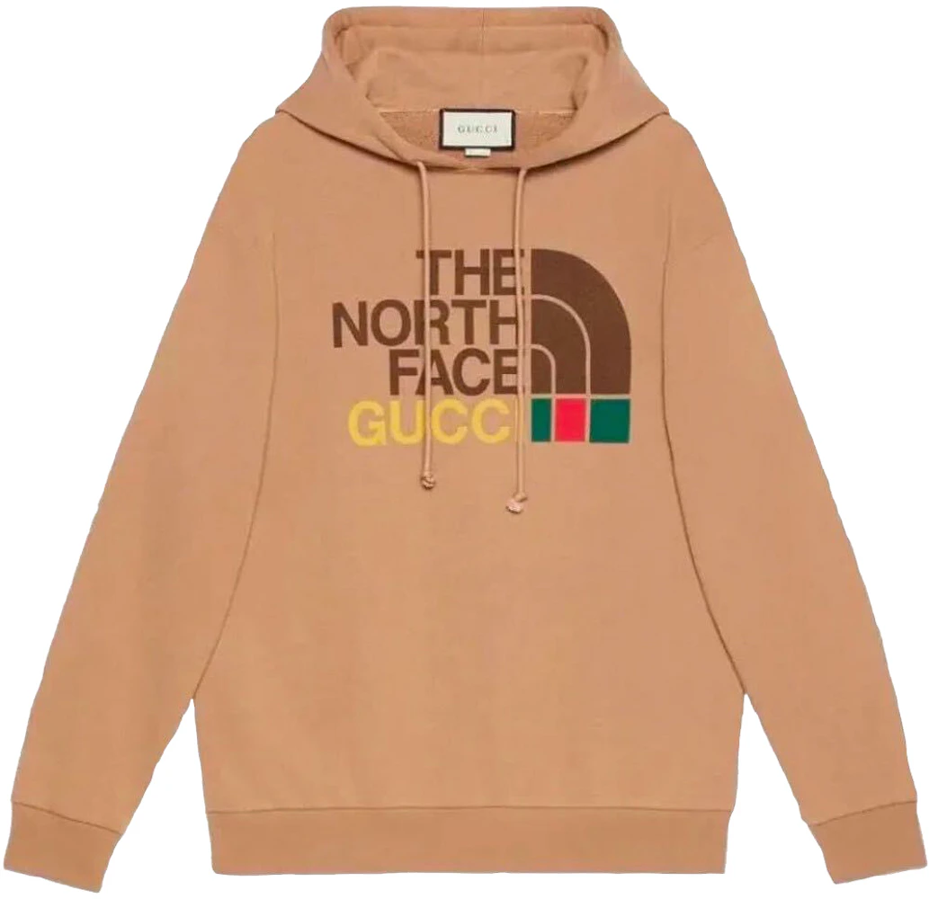 Gucci x The North Face Cotton Hoodie Brown Men's SS21 -