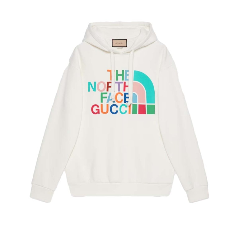 Pre-owned Gucci X The North Face Cotton Sweatshirt Off White/multicolor
