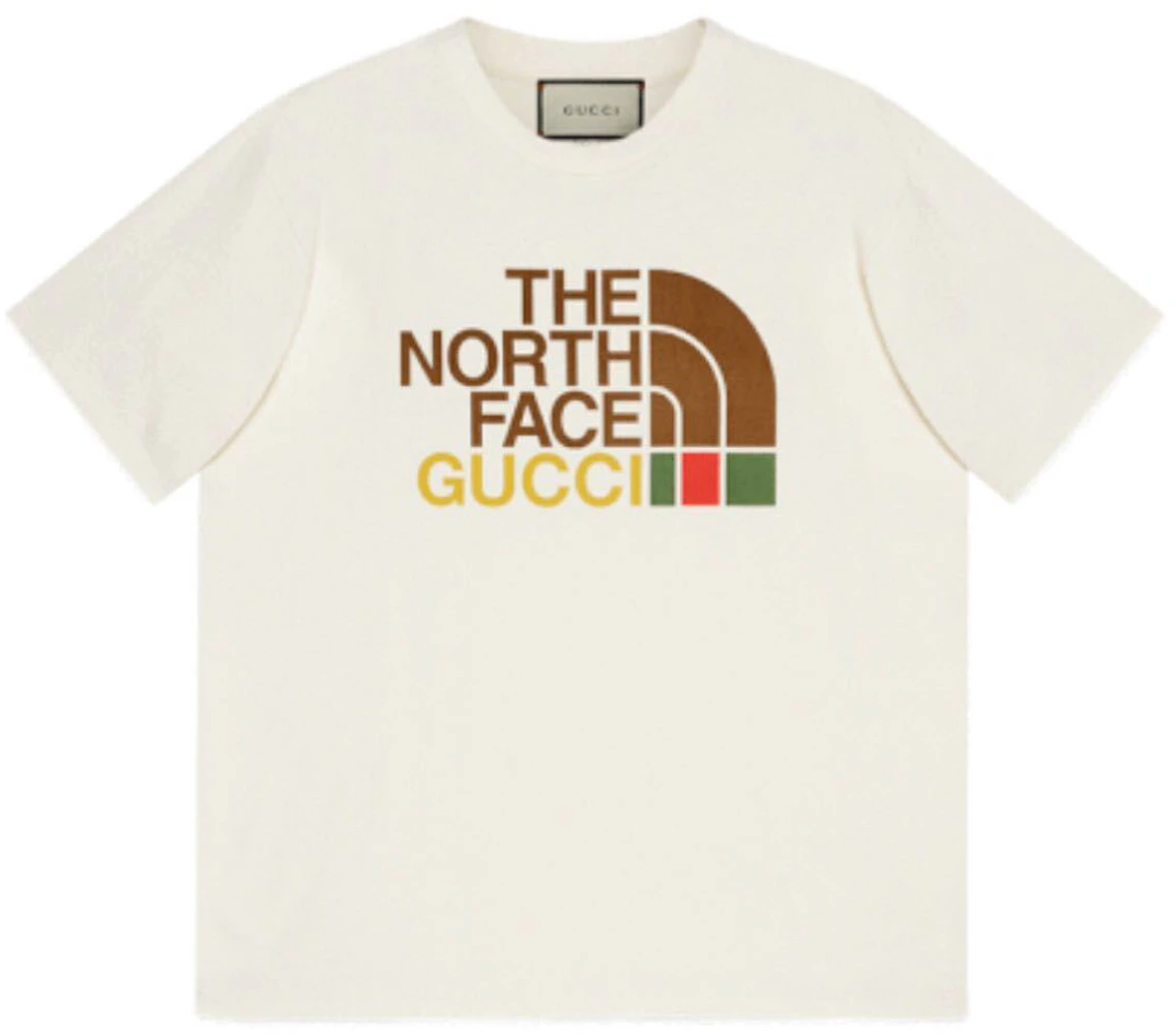 Gucci X The North Face Cotton T-Shirt Beige - Ss21 Men'S - Us