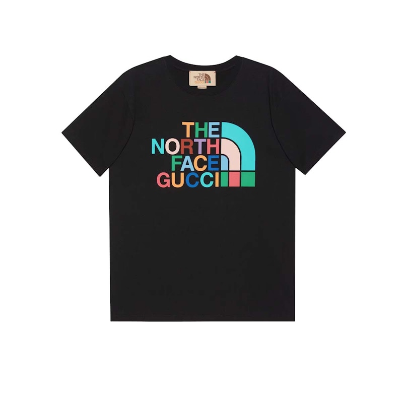 Gucci x The North Face T-Shirt aus Baumwolle Schwarz/Mehrfarbig 