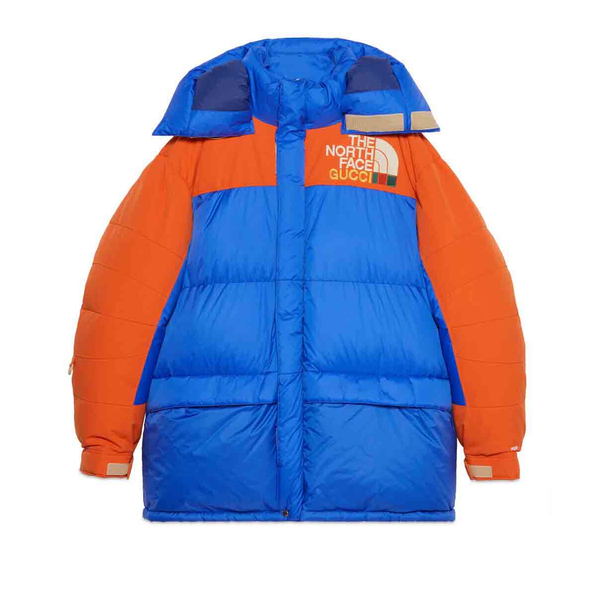 Gucci x The North Face Down Coat Blue/Orange