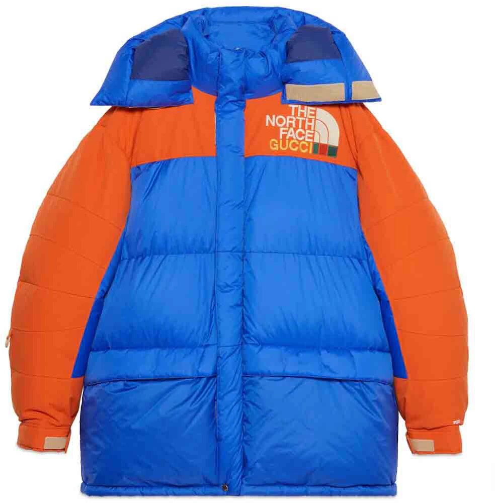 Gucci x The North Face Down Jacket Blue/Brown