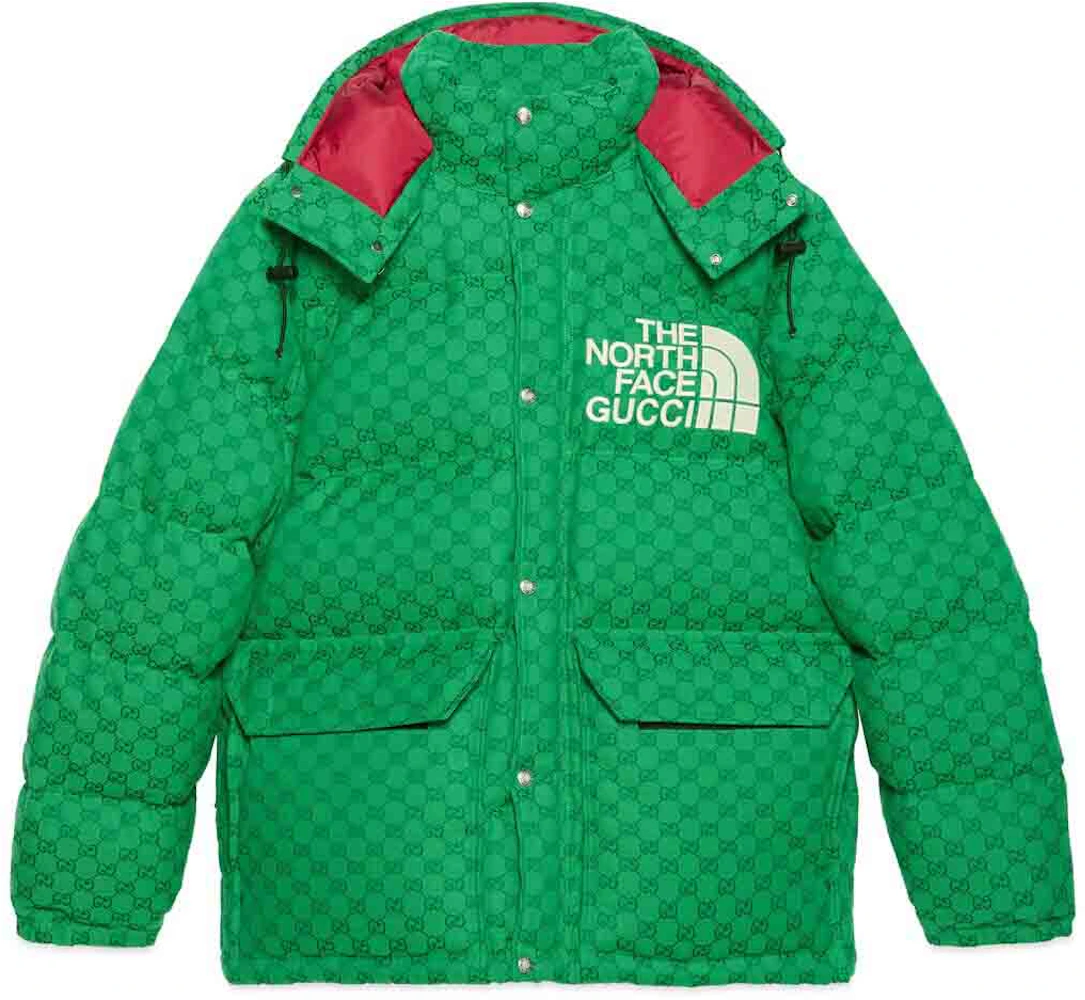 Gucci Jackets & Coats | Rare! The North Face x Gucci Down Jacket Puffer Parka Sz M Adder Green Firm | Color: Green/Red | Size: M | Pm-02313539's