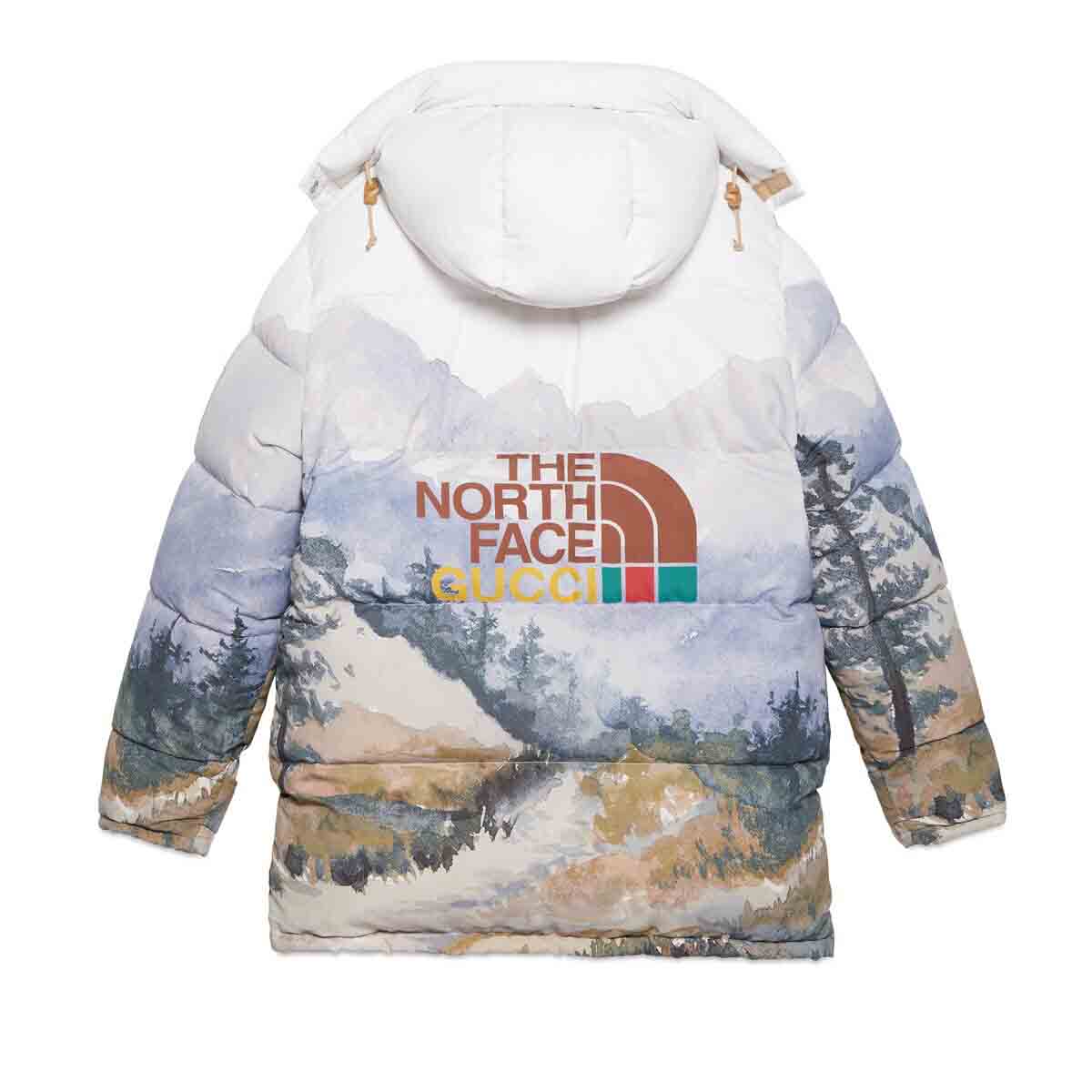 Gucci x The North Face Down Coat Trail Print Men's - FW21 - US