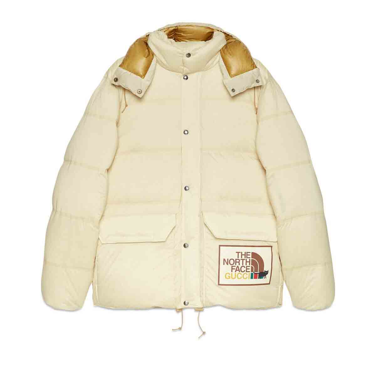 Gucci x The North Face Down Jacket Beige Men's - FW21 - GB