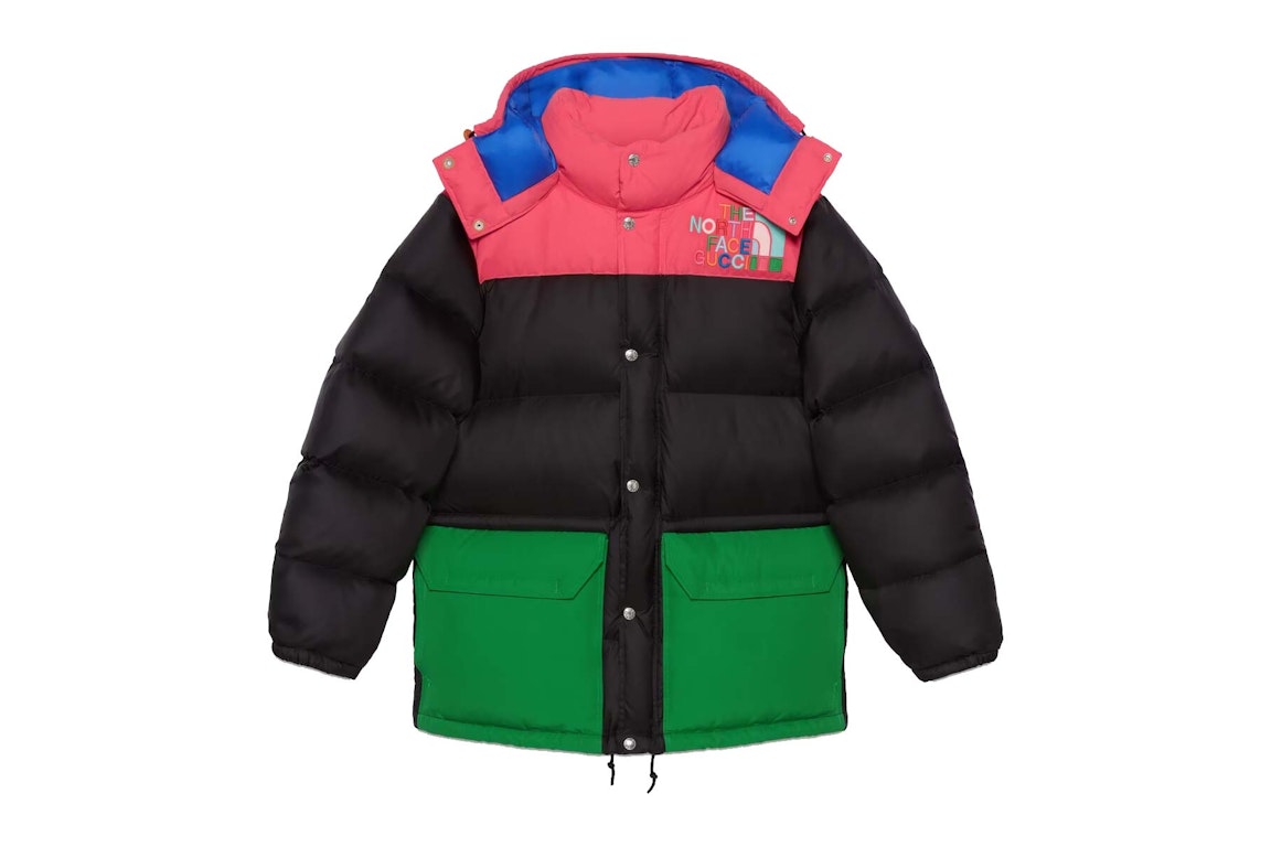 Pre-owned Gucci X The North Face Down Jacket Black/multicolor