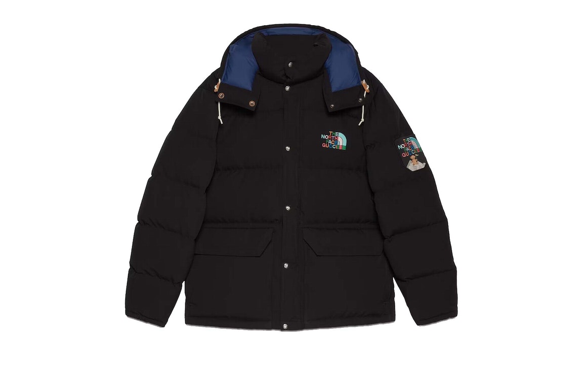 Pre-owned Gucci X The North Face Down Jacket Black