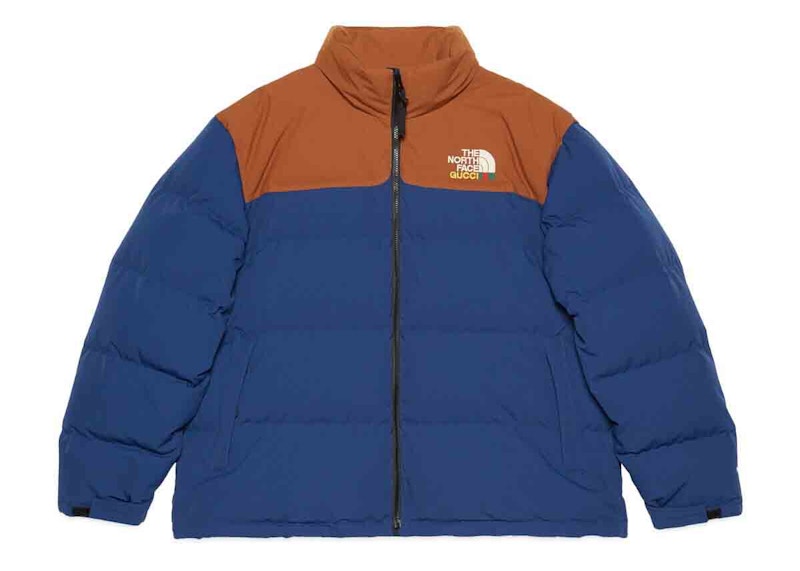 North face jacket hot sale blue and orange