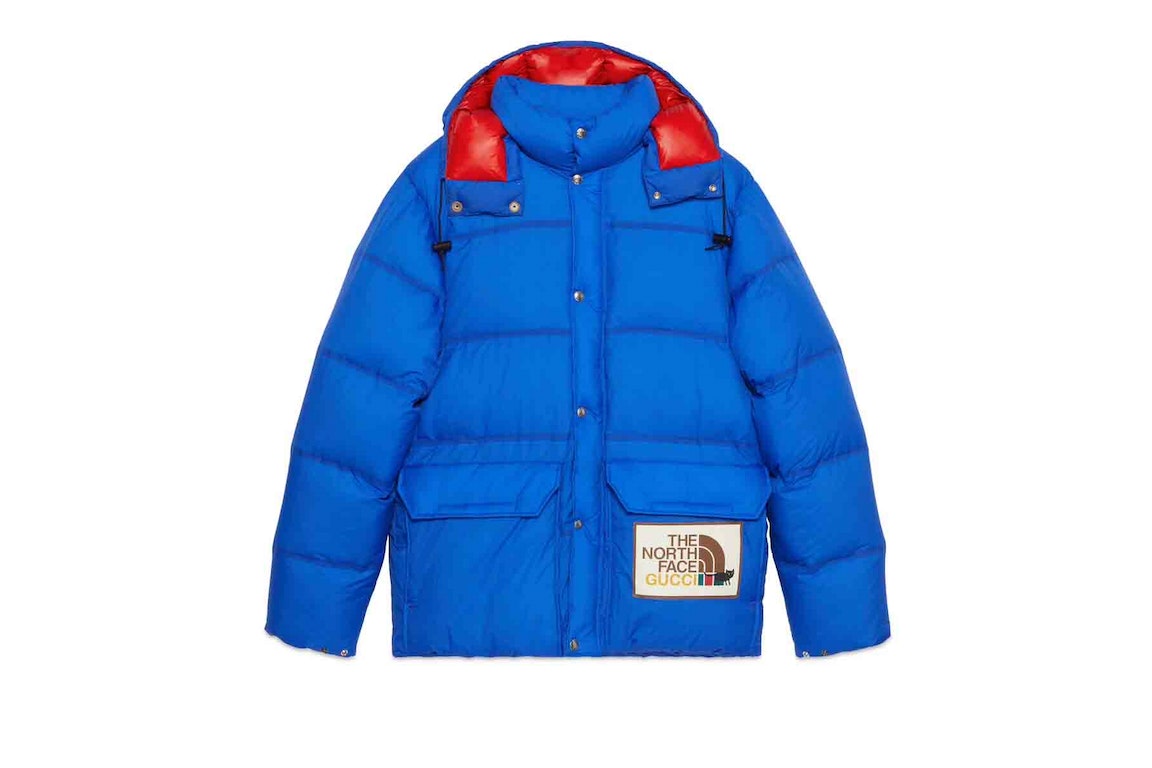 Pre-owned Gucci X The North Face Down Jacket Blue