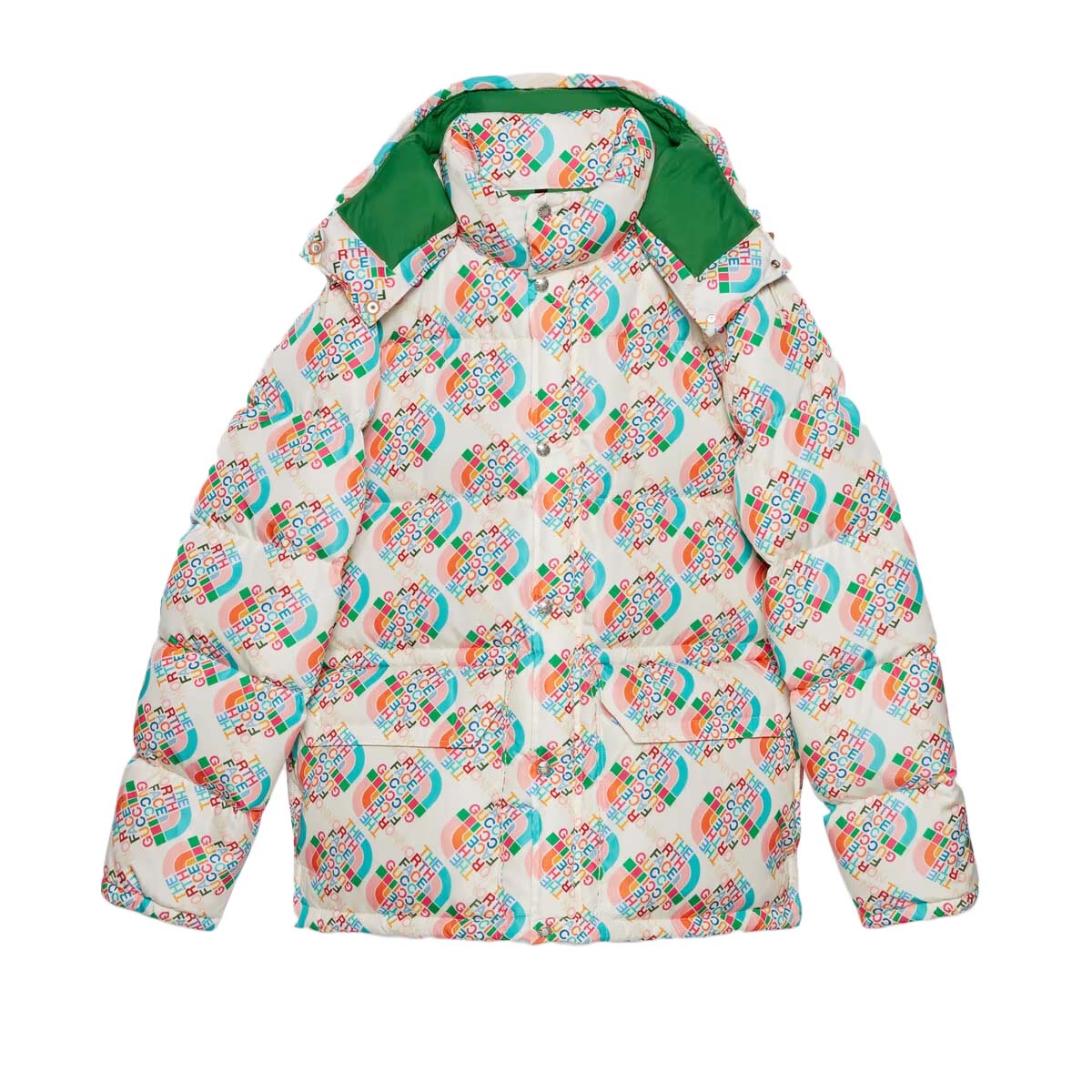 Gucci x The North Face Down Jacket Ivory/Multicolor
