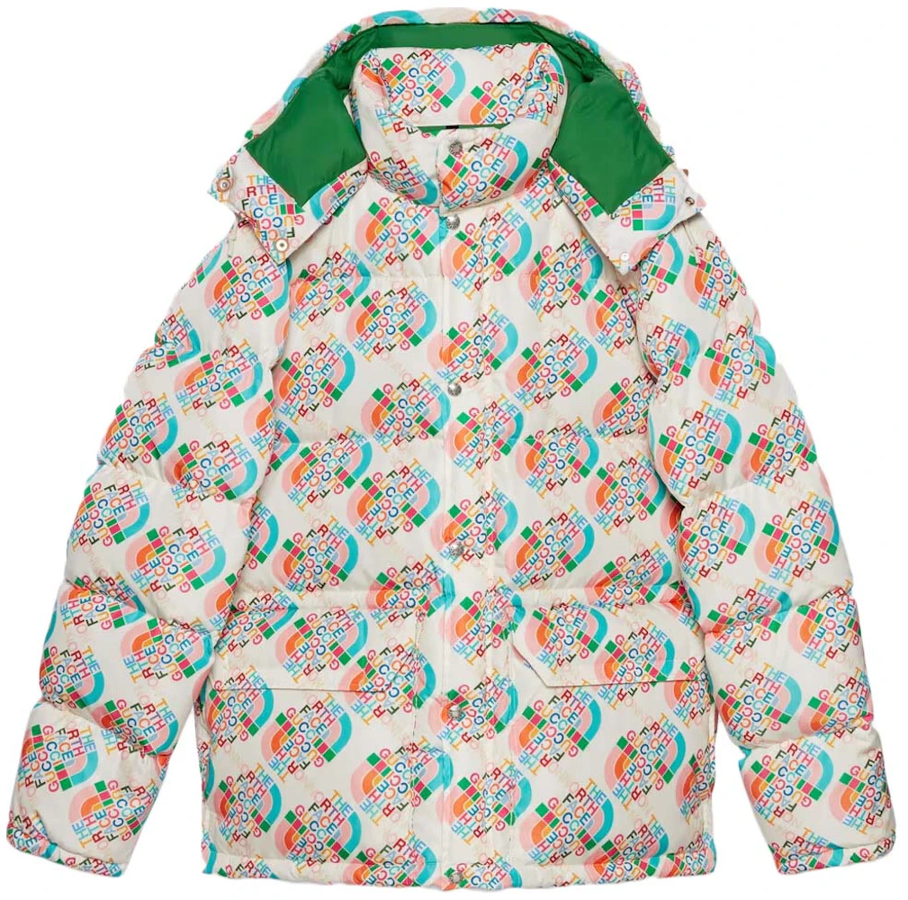 Gucci x The North Face Down Jacket Ivory/Multicolor Men's - FW22 - US