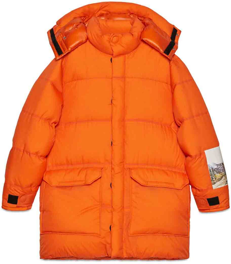 The North Face x Gucci Rare Orange Nuptse Jacket Size Xl 700 Supreme