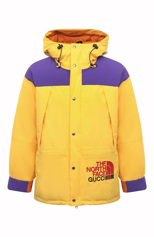 Pre-owned Gucci X The North Face Down Jacket Yellow/purple