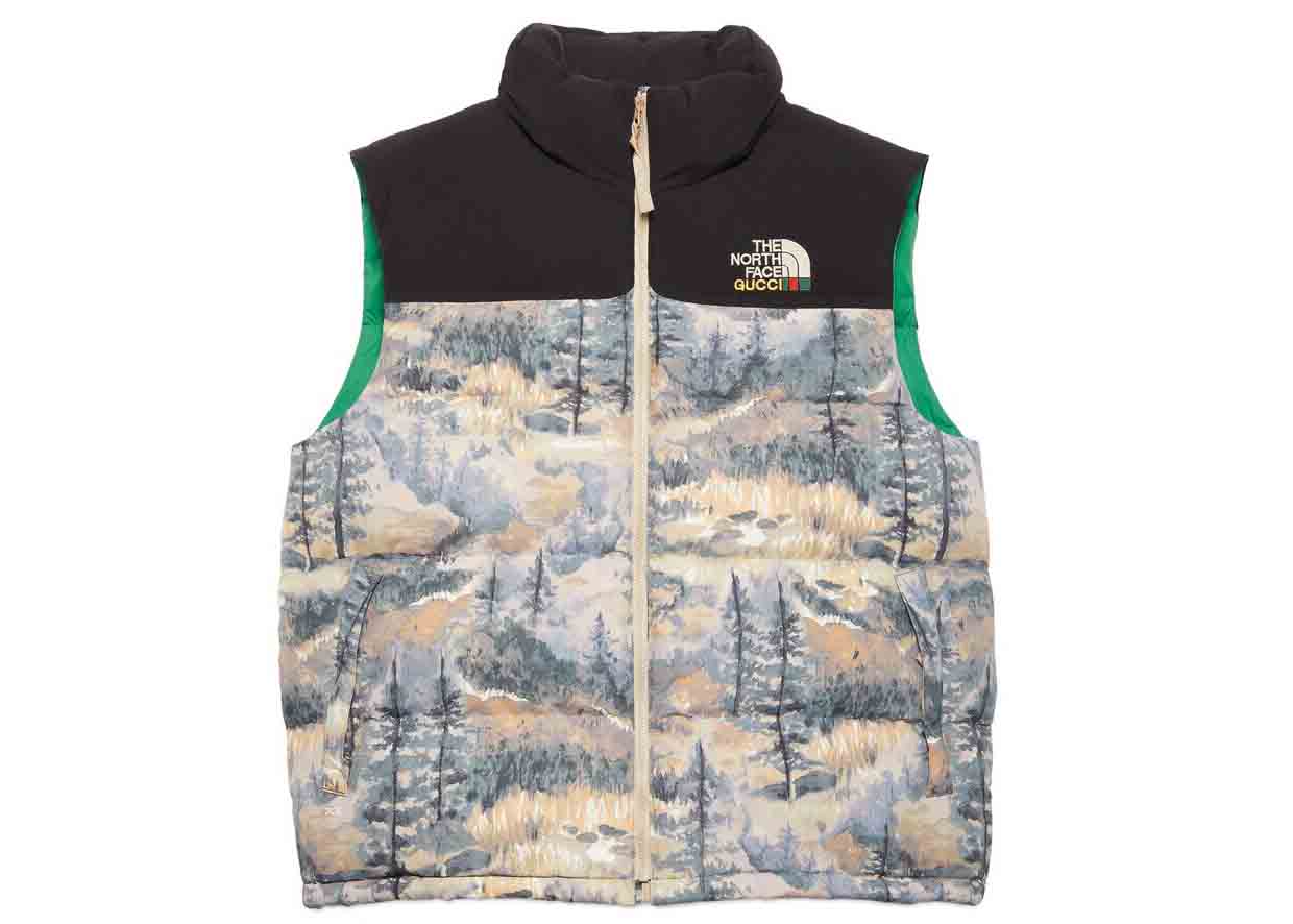 Gucci x The North Face Down Vest Forest Print