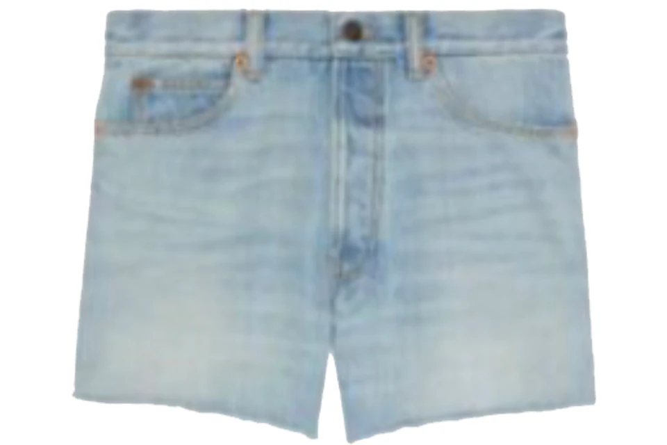 Gucci X The North Face Eco Denim Shorts Blue Ss21 Us Gucci X The North Face Eco Denim Shorts Blue Ss21 Us