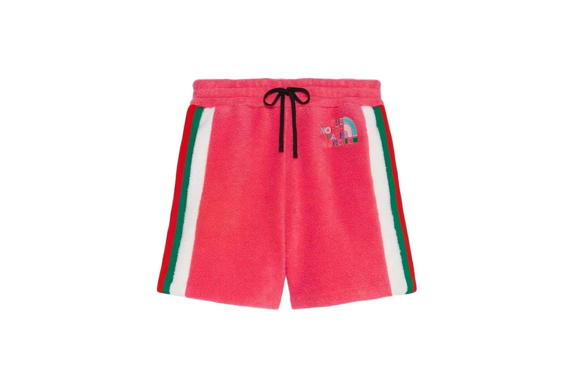 Pre-owned Gucci X The North Face Fleece Shorts Dark Pink