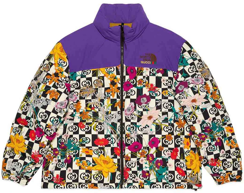 Gucci x The North Face Floral Down Jacket Purple Floral - FW21 - US