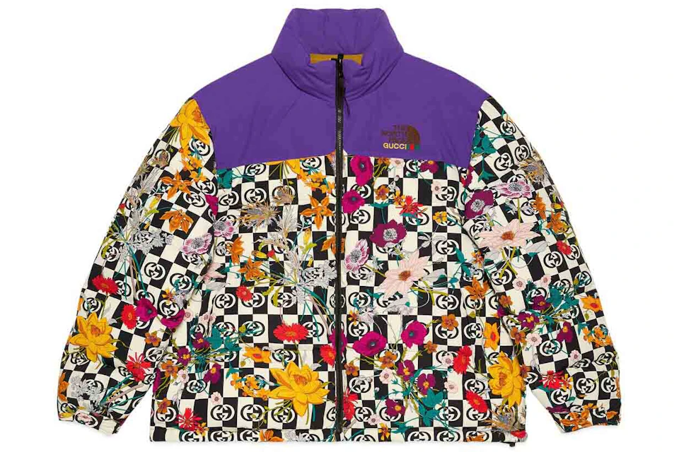 Gucci x The North Face Floral Down Jacket Purple Floral - FW21 - US