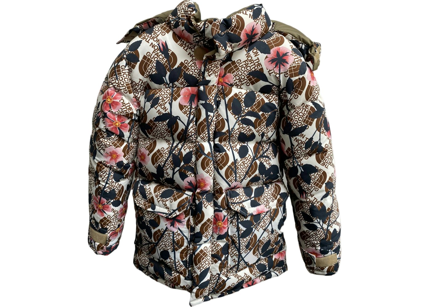 Gucci X The North Face Floral Down Parka Ivory Pink Ss21 Gucci X The North Face Floral Down Parka Ivory Pink Ss21