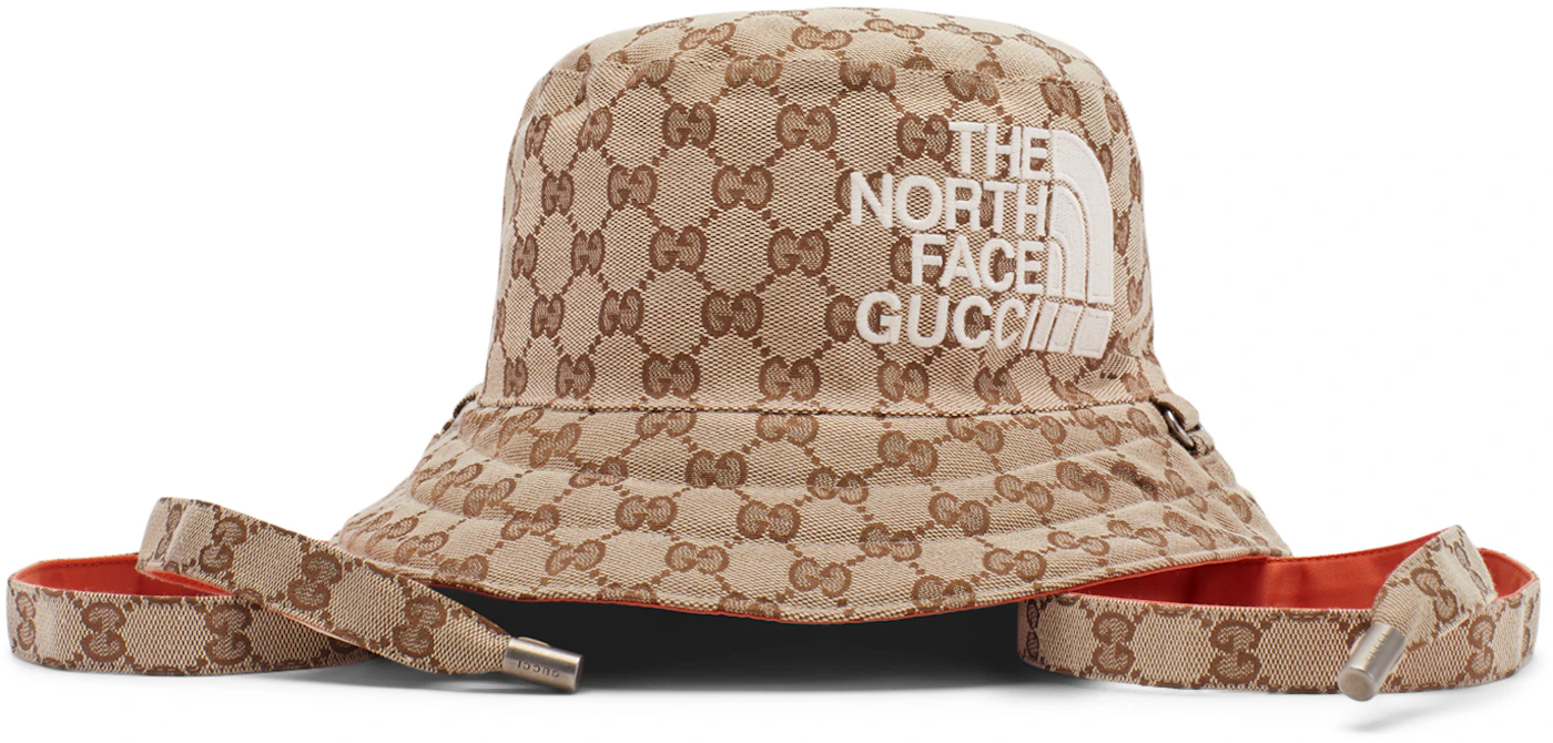 Gucci x The North Face GG Canvas Bucket Hat Beige/Ebony in Canvas - US