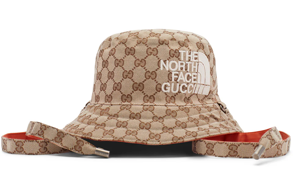Gucci x The North Face GG Canvas Bucket Hat Beige/Ebony in Canvas - DE