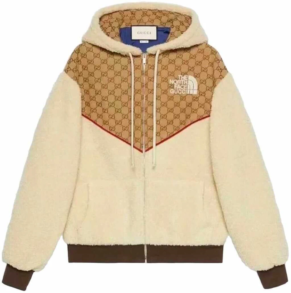 Gucci x The North Face GG Canvas Shearling Jacket Beige Men's - SS21 - US