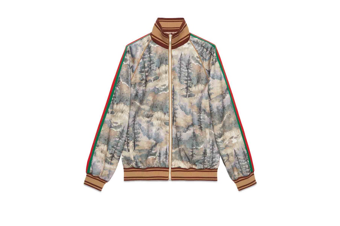 Pre-owned Gucci X The North Face Jacket Forest Print