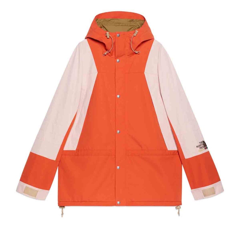 Pre-owned Gucci X The North Face Jacket Orange/beige