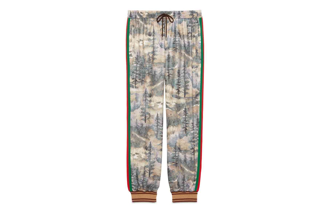 Pre-owned Gucci X The North Face Jogging Pant Forest Print