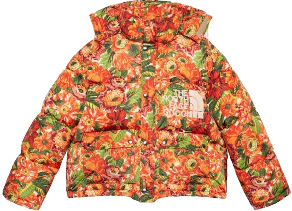 Gucci X The North Face Nylon Bomber Jacket Orange Multi Ss21