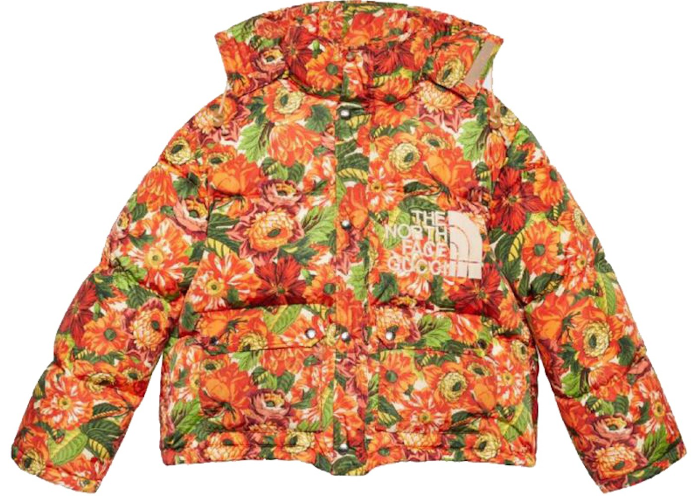 Gucci x The North Face Nylon Bomber Jacket Orange Multi - SS21