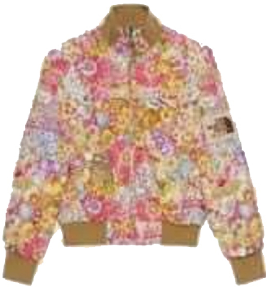 Gucci X The North Face Online Exclusive Nylon Bomber Jacket Floral Ss21