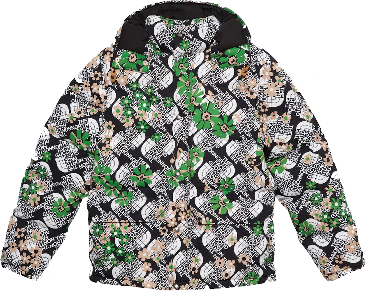 Gucci Green The North Face Edition Down Nylon Froisse Jacket Gucci