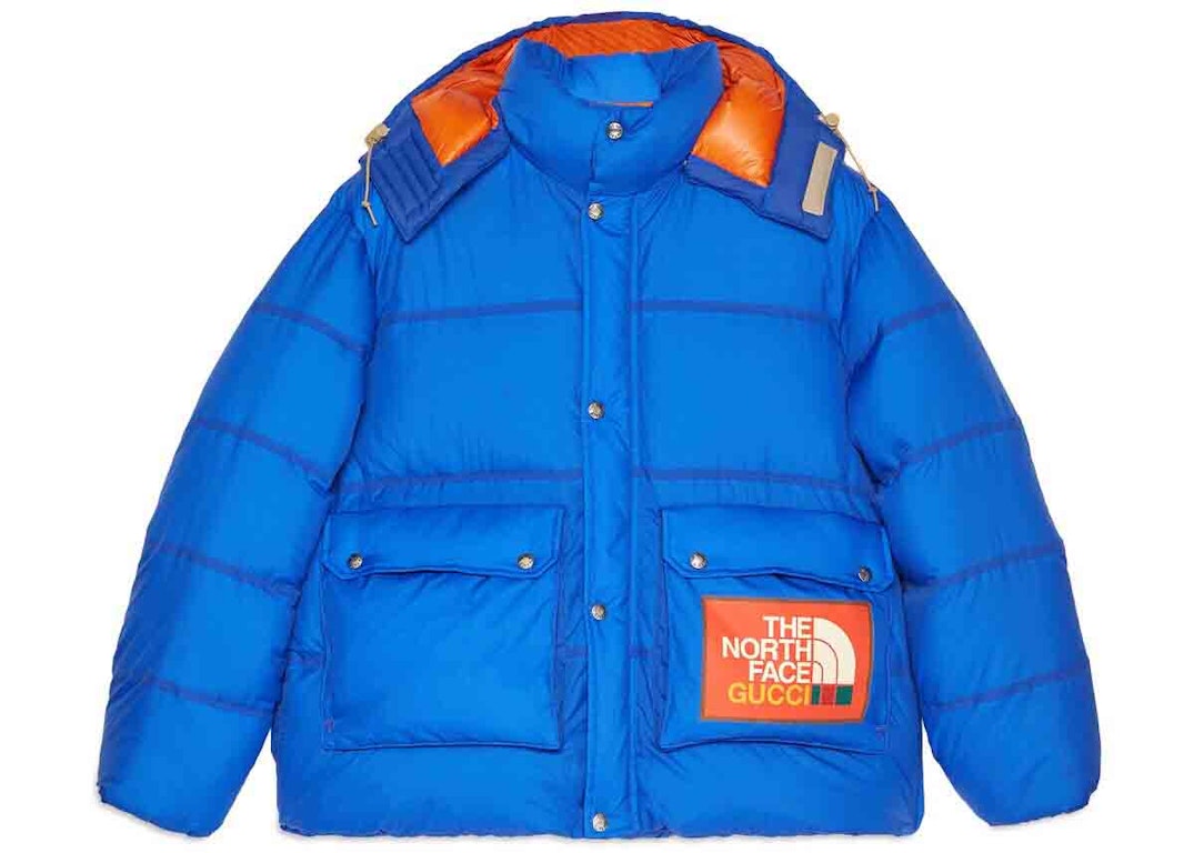 Pre-owned Gucci X The North Face Padded Jacket Blue