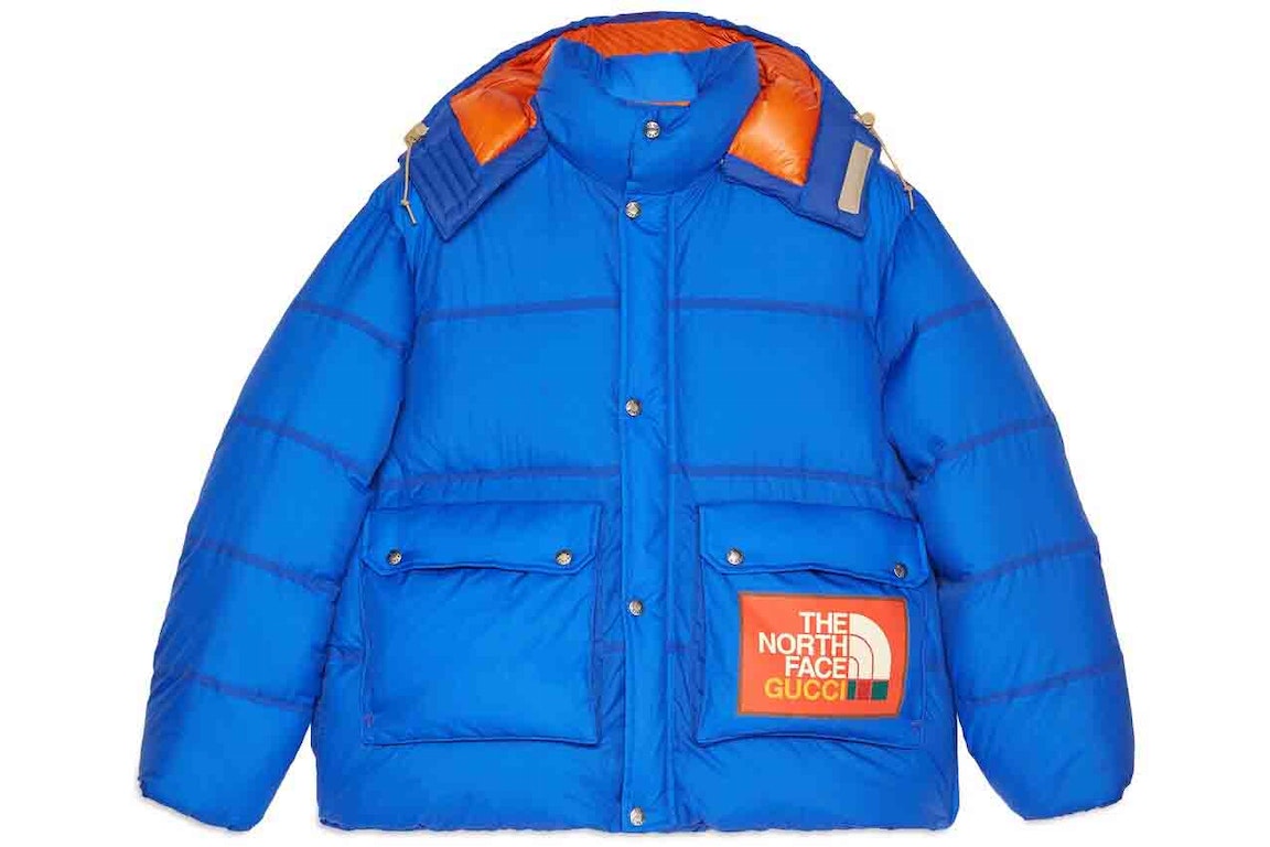 Pre-owned Gucci X The North Face Padded Jacket Blue