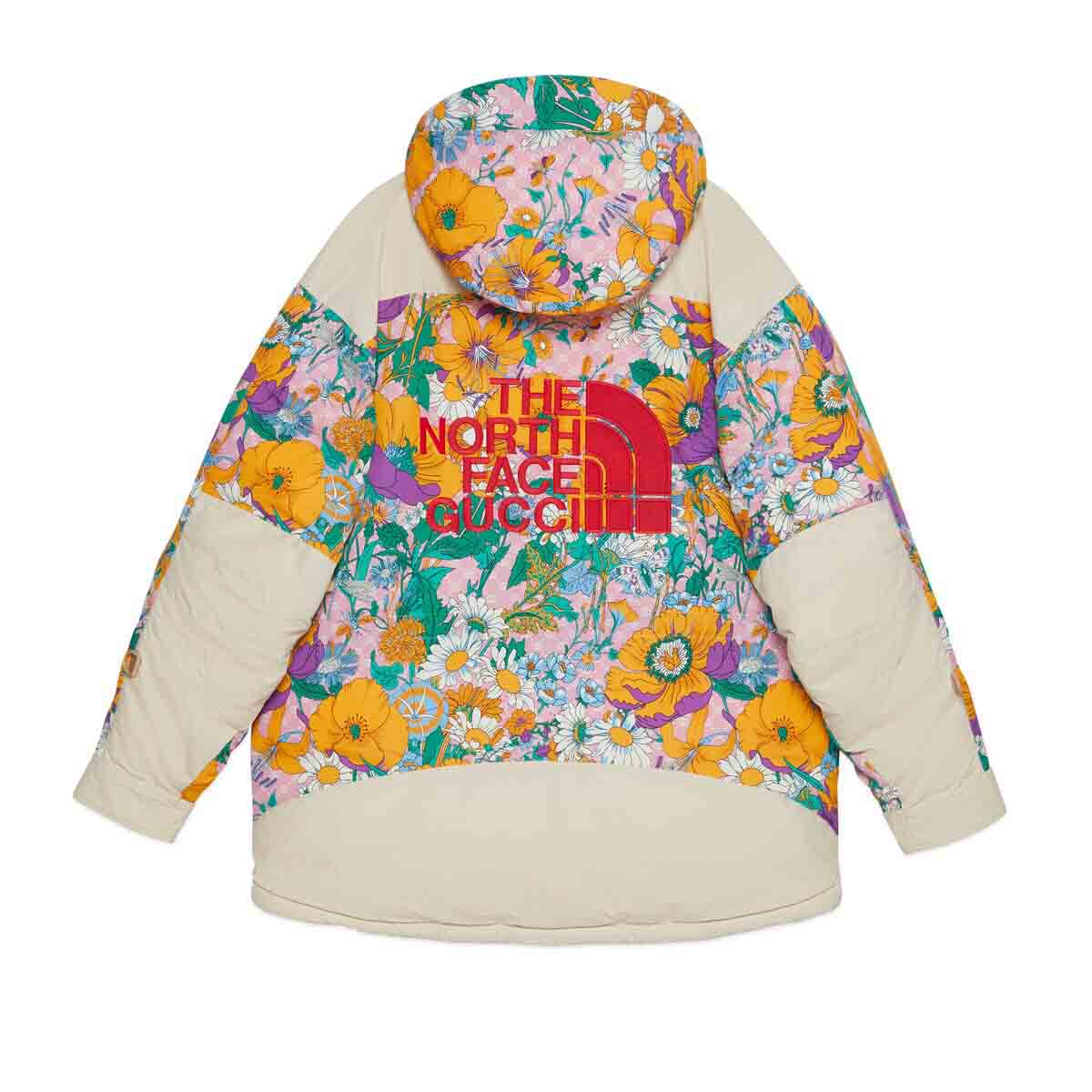Gucci x The North Face Padded Jacket Floral Print